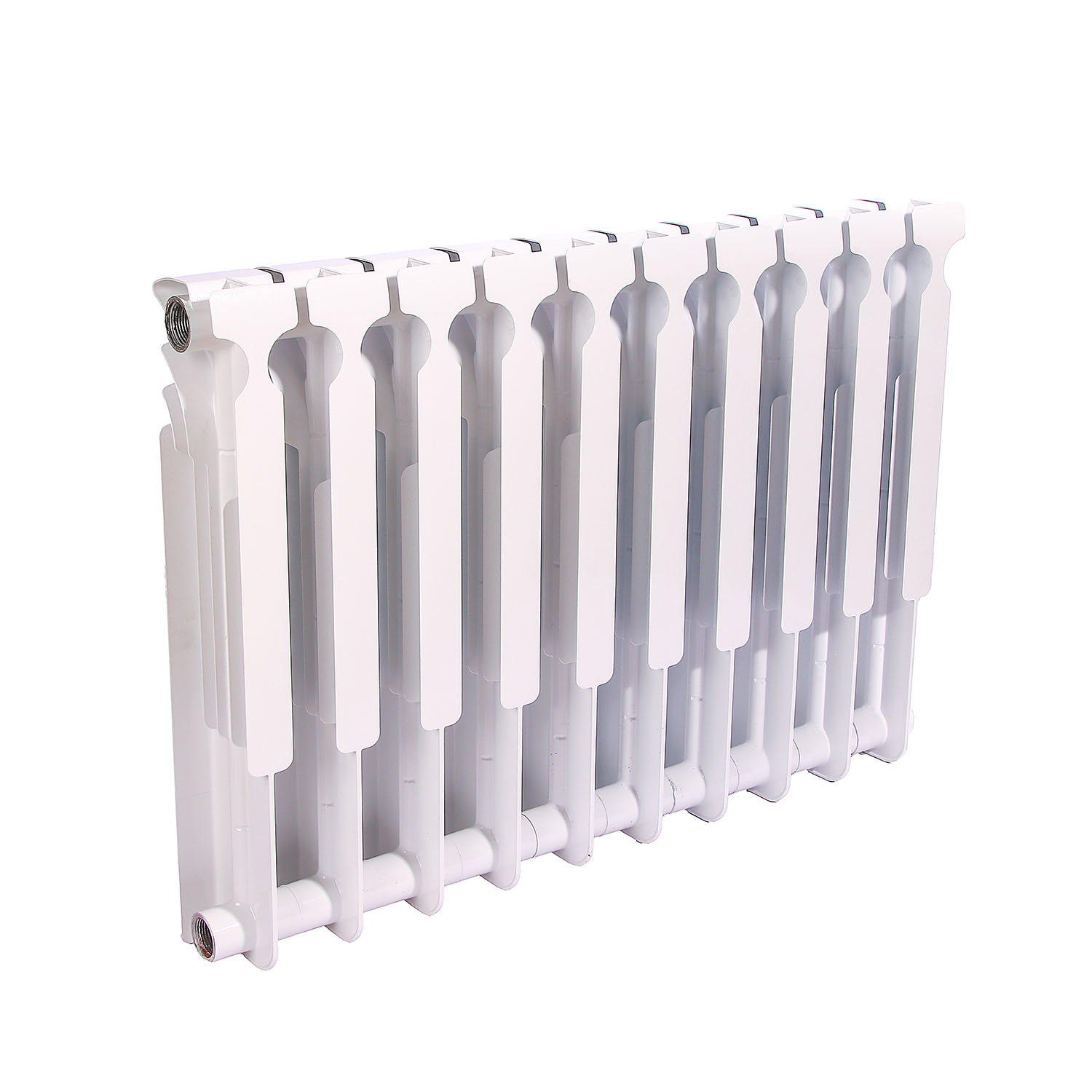 Радиатор биметаллический 10 секций Oasis Эко, 500 мм, 1590 Вт, белый