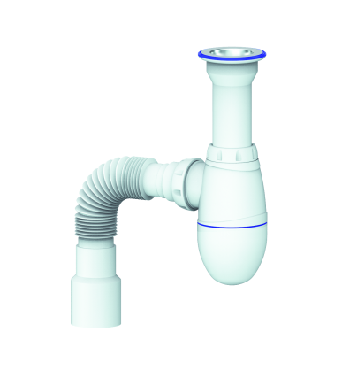 Сифон бутылочный 1 1/2"*40 с гибкой трубой 40x40/50 В120 Unicorn (аналог ИЦ86) *1/40