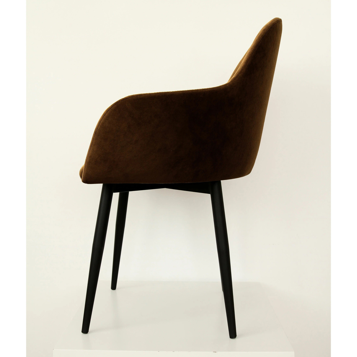 Стул FORPOST Кристи, 64x84x45 см, велюр конфетти шоколад, коричневый