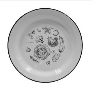 Блюдо эмалированное d360мм с дек." Harvest" С-0810ч/5Бл *1/5