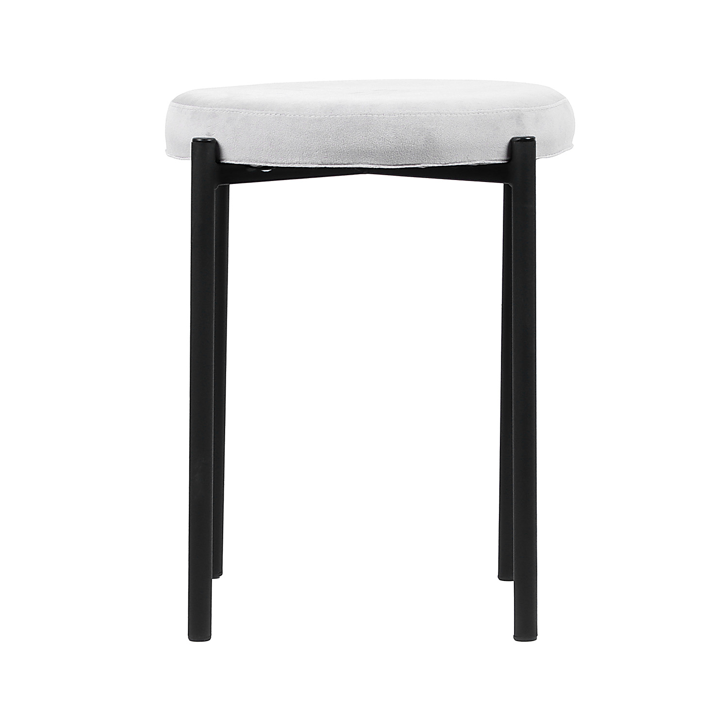 Табурет металл."Cindy" 430x470xh600 380мм,опора металл 22мм черный КОНФЕТТИ СИЛЬВЕР*2