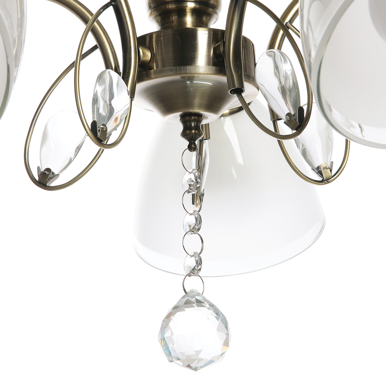 Люстра De City Ариадна, Е27, 5 ламп, 60 Вт, цвет латунь