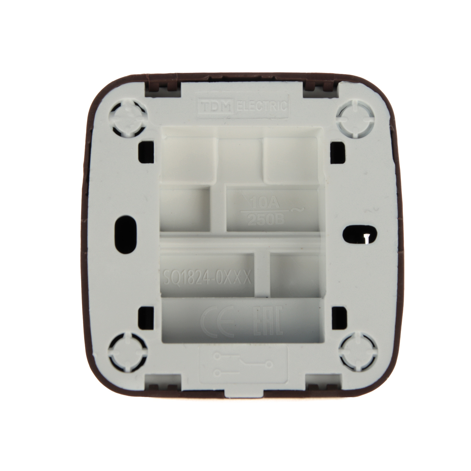 Выключатель Дача ОП 1кл. венге на 2 направления 10А Народная SQ1824-0043