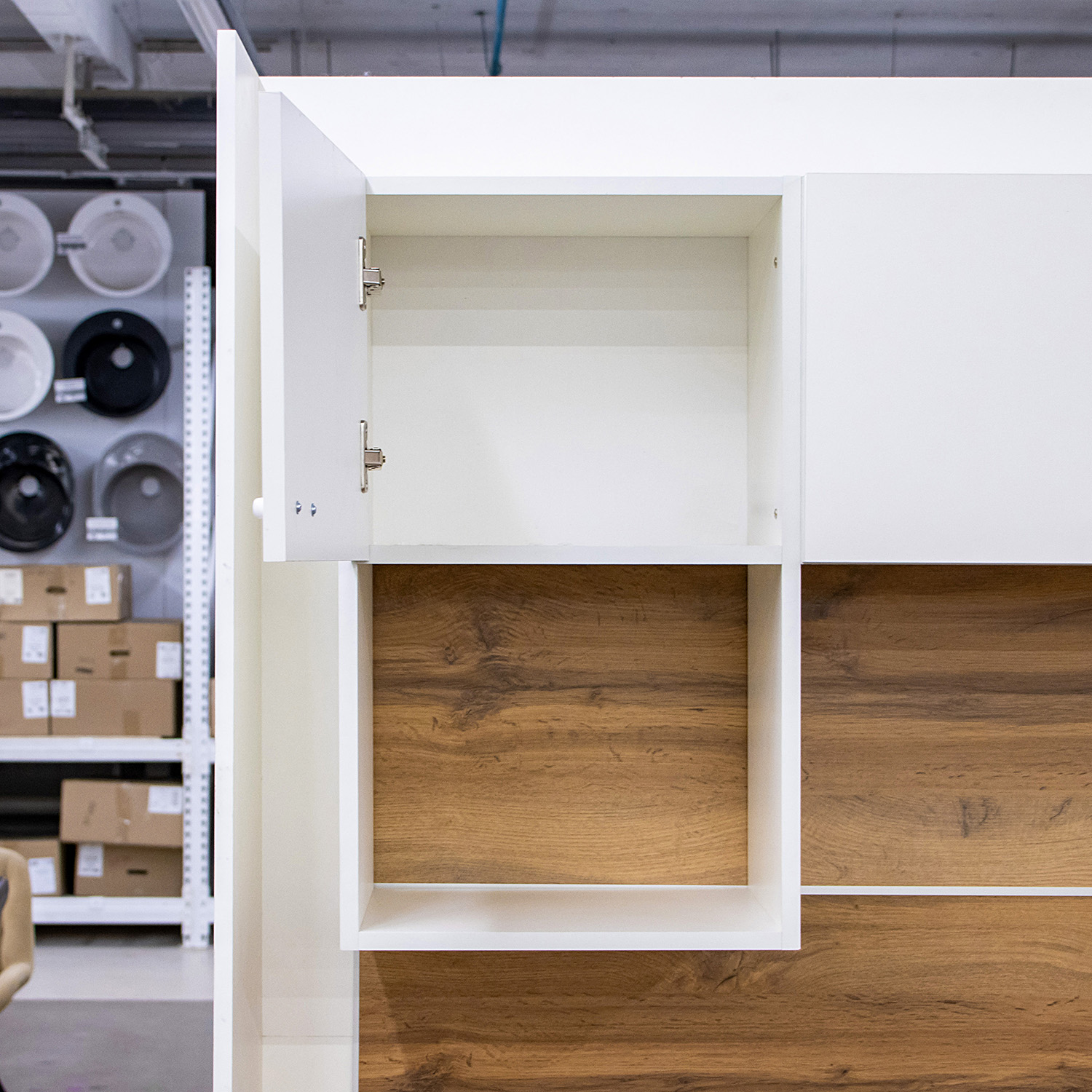 Шкаф навесной 300х676х290 мм BROZEX-WOOD Liberty, с дверцей, белый