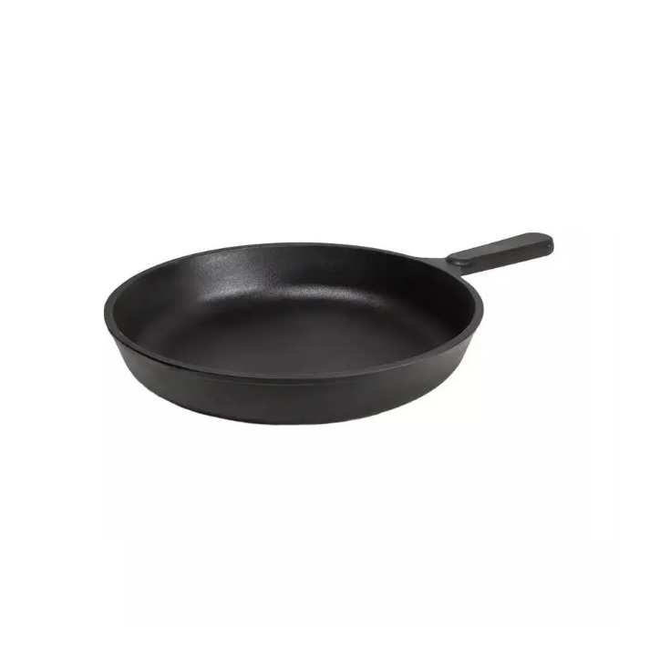 Сковорода чугунная d14,5см, выс.борта 3см, с литой ручкой "Порционная" ч1430 "Камская посуда" *1/10