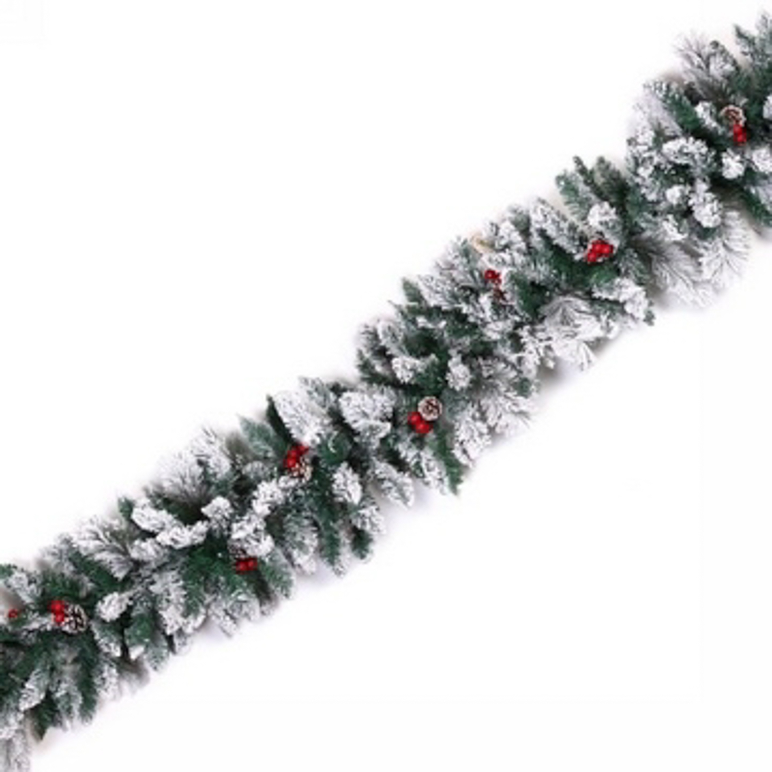 Гирлянда хвойная «Рождество» 2.7 м Серпантин, d=35 см, ПВХ, леска, шишки, ягоды
