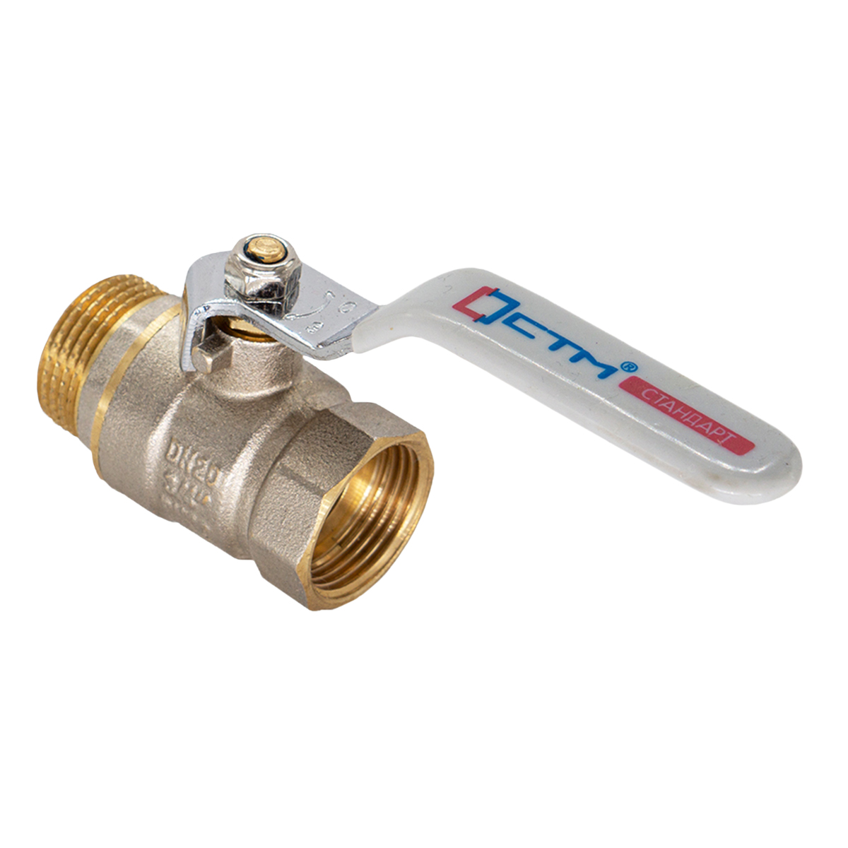 Кран шаровый 1/2" (Ø15) М/П ручка СТМ (СТАНДАРТ) CWFMH012 *1/17/136