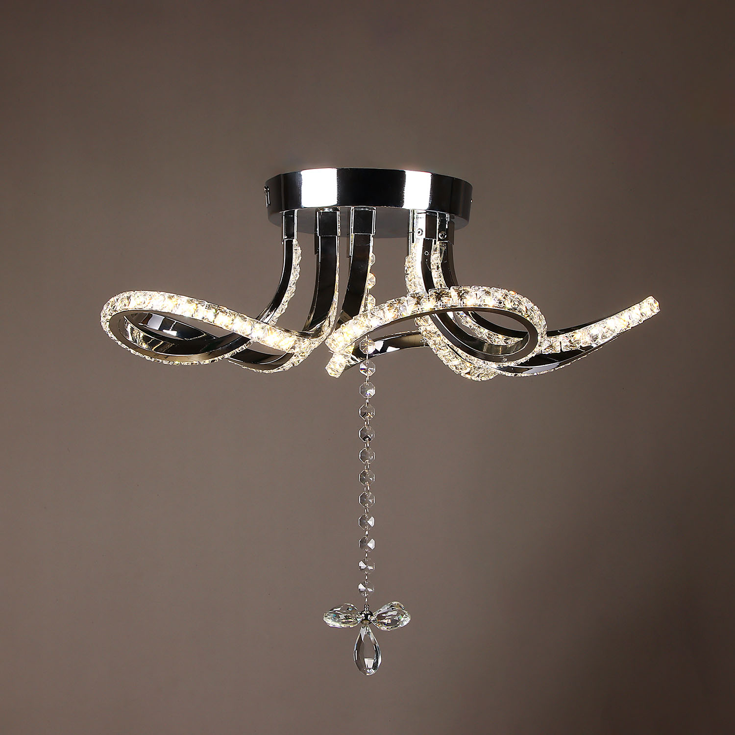 Люстра 8897/130W Chrome 500 мм 3 реж., пульт S=16м2  VERNER LIGHTING *1