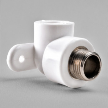 Угольник комбинированный PPRC наруж. резьба Ø 20-1/2" с креплением *10/60