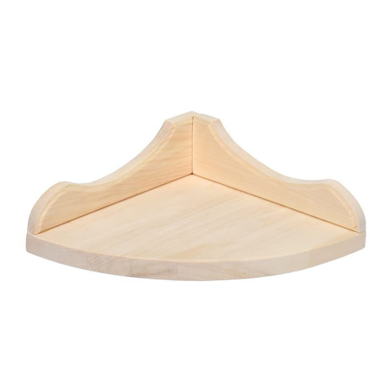 яяяПолка угловая одноярусная 25х25х10см, из лиственных пород, "Банные штучки" /4