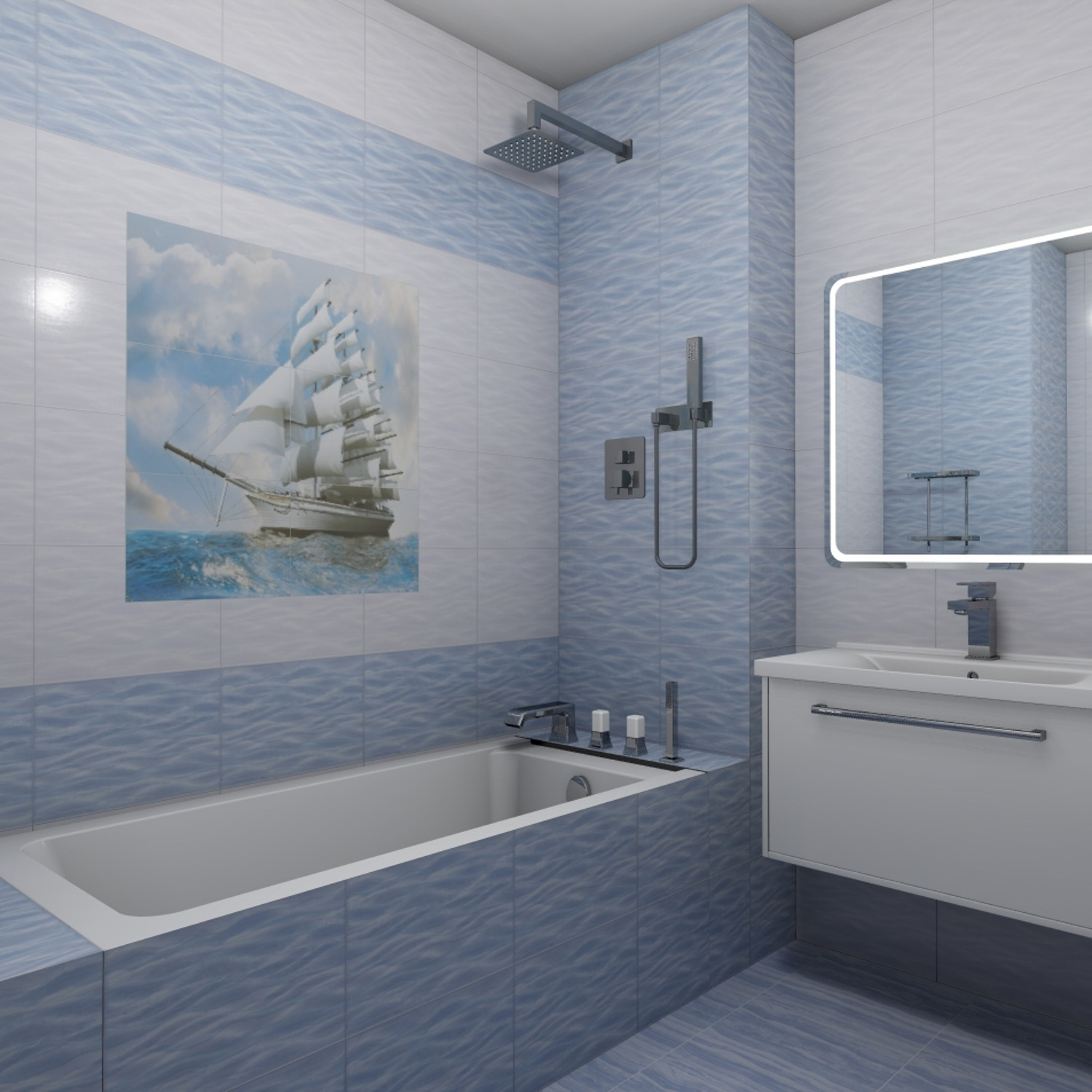 Плитка облицовочная Бригантина сортовая низ 280*400мм