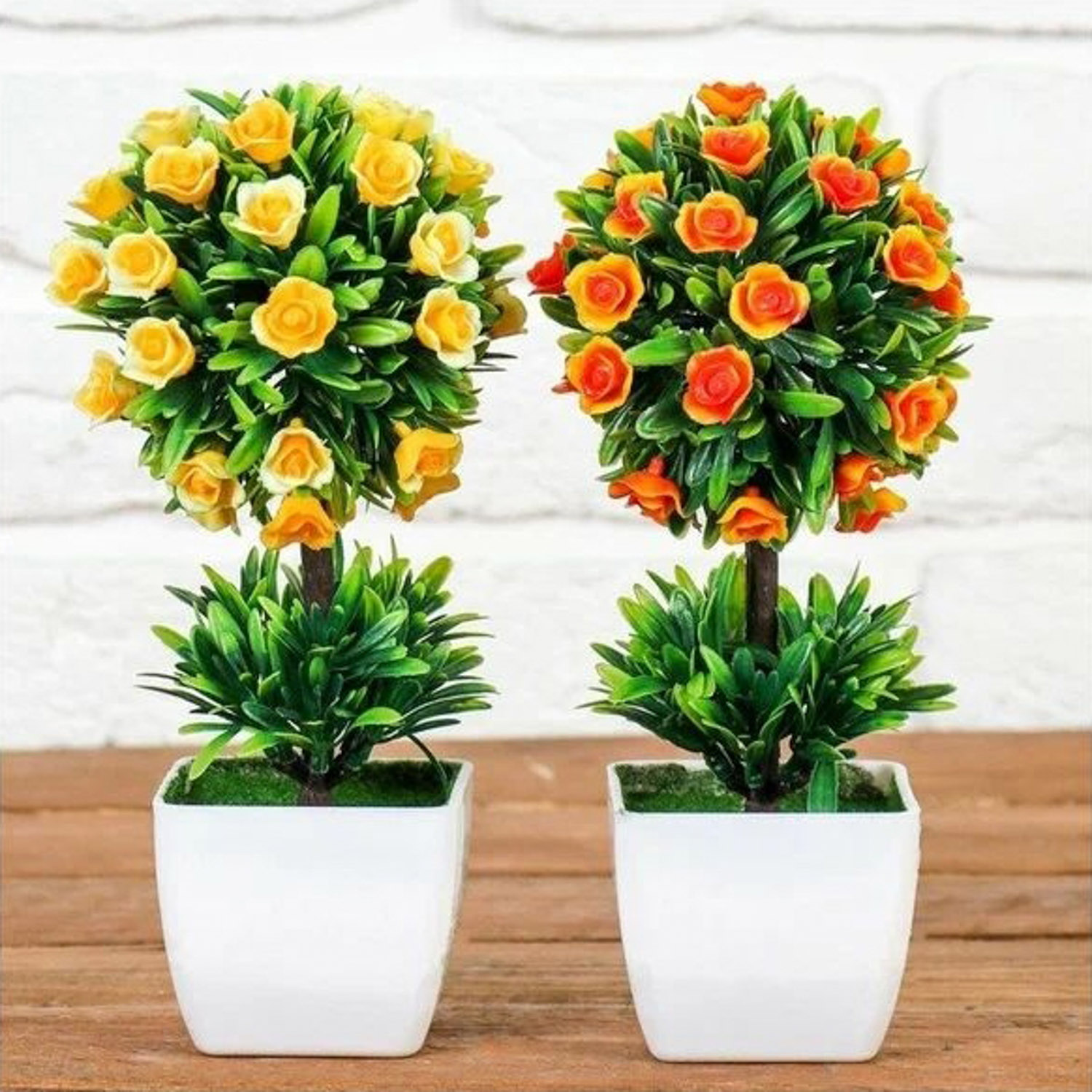 Бонсай "Деревце с розочками в кустах" 7*21 см, микс   3792271