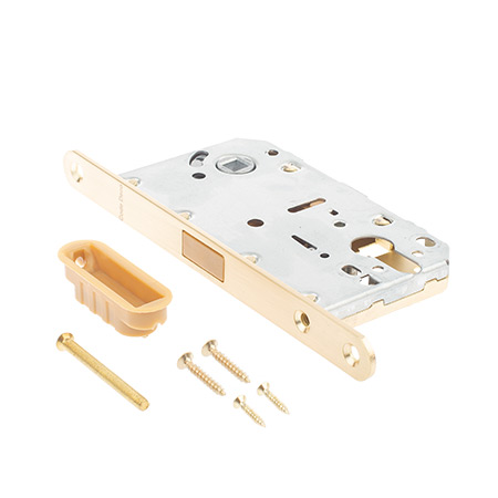 Защелка врезная п/ручку и цил.мех. ЗОЛОТО сатинированное МАГНИТНАЯ 5300-MC-GMS Code Deco*1/40 Защелка врезная п/ручку и цил.мех. ЗОЛОТО сатинированное МАГНИТНАЯ 5300-MC-GMS Code Deco*1/40