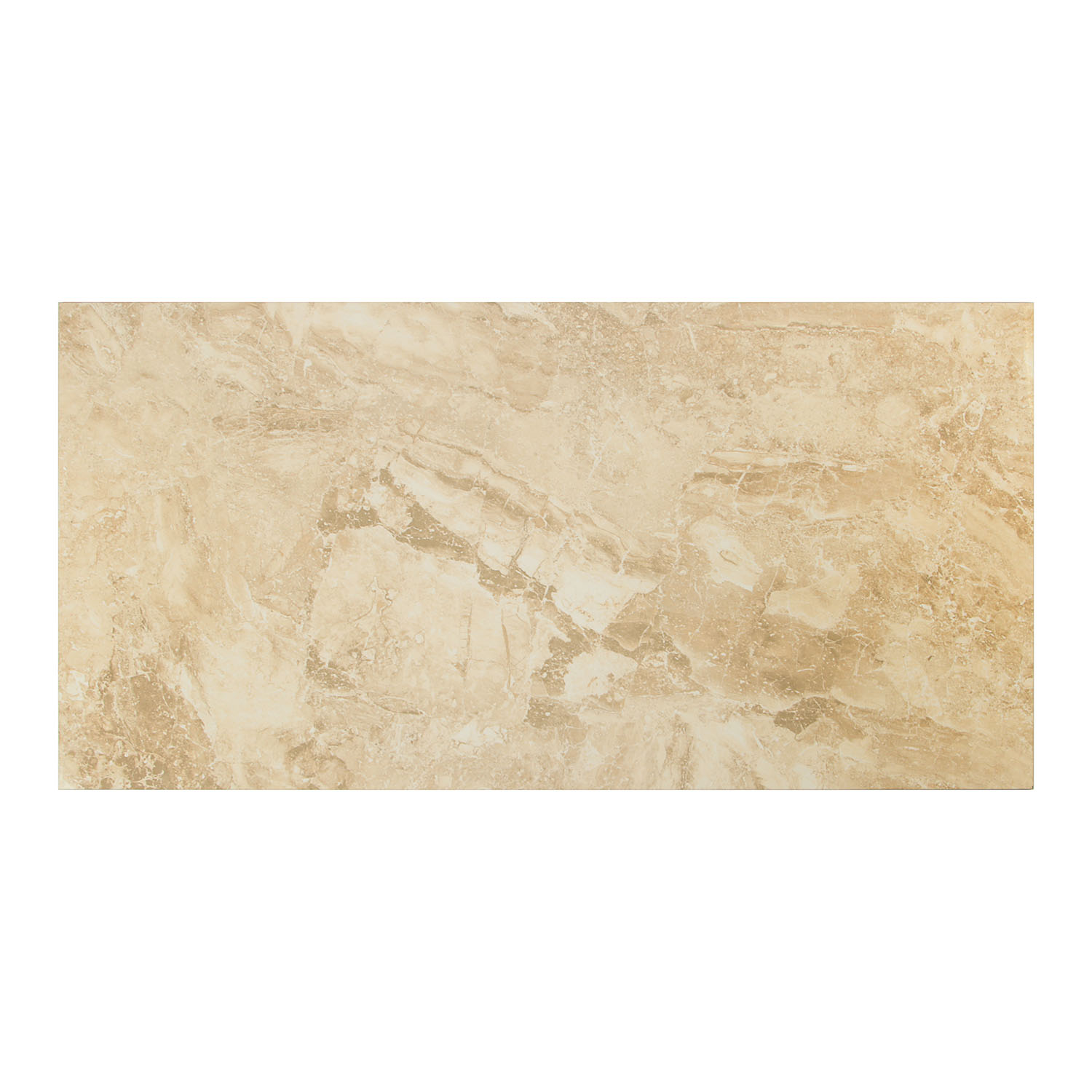 Керамогранит 1.44 м² Primavera Brecia Ivory, 1200х600х9 мм, полированный, бежевый