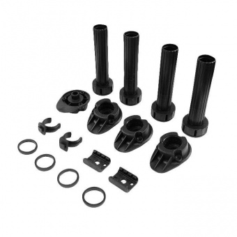 Комплект опор кухонных,регулируемых, ЧЕРНЫЙ Н150-170мм (комплект 4шт) Т2/D16  М1399 *1/26