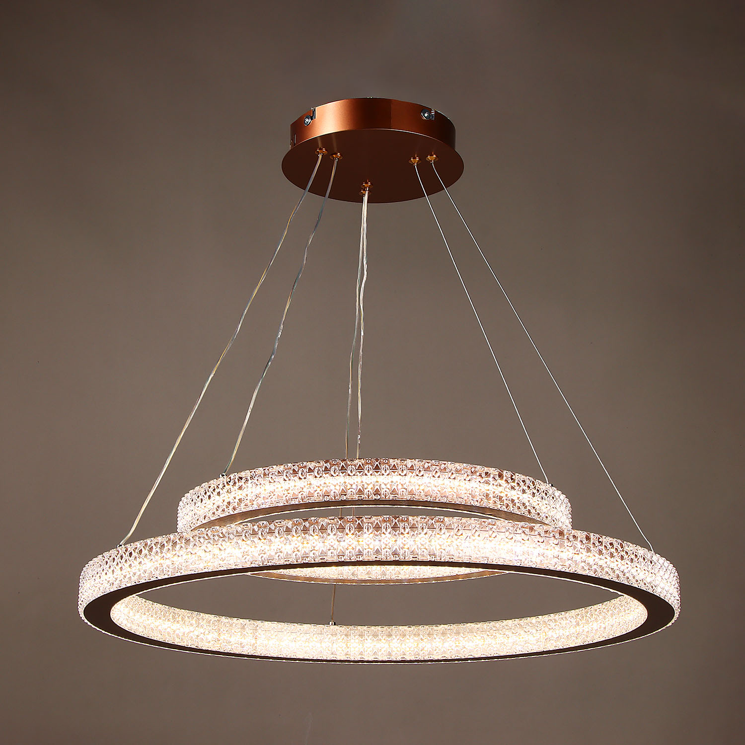 Люстра 9200(9238)/240W coffee  600+400 мм 3 реж., пульт S=20м2  VERNER LIGHTING *1