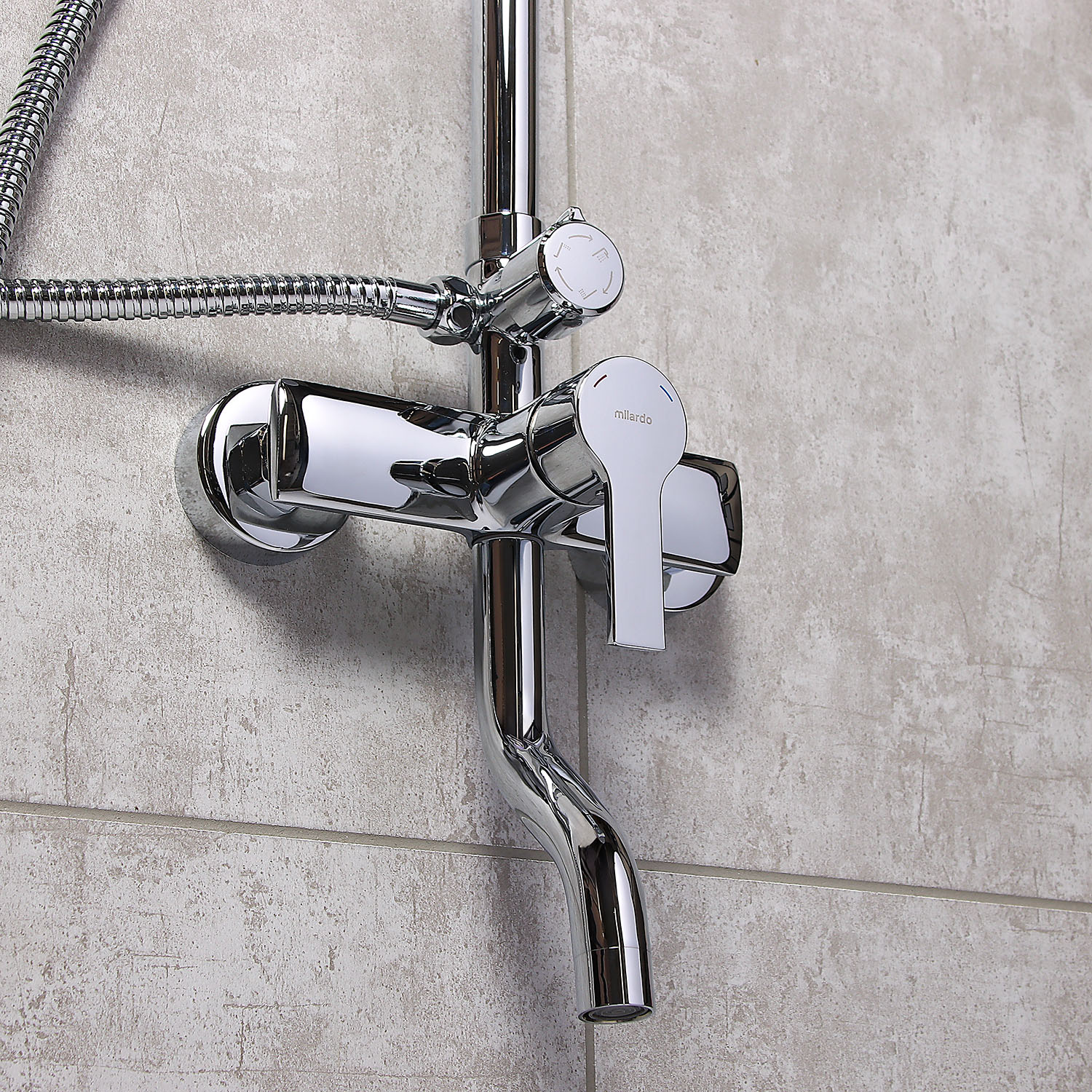 Система душевая с тропич. душем Milardo, Stripe STRSB1FM06 *1