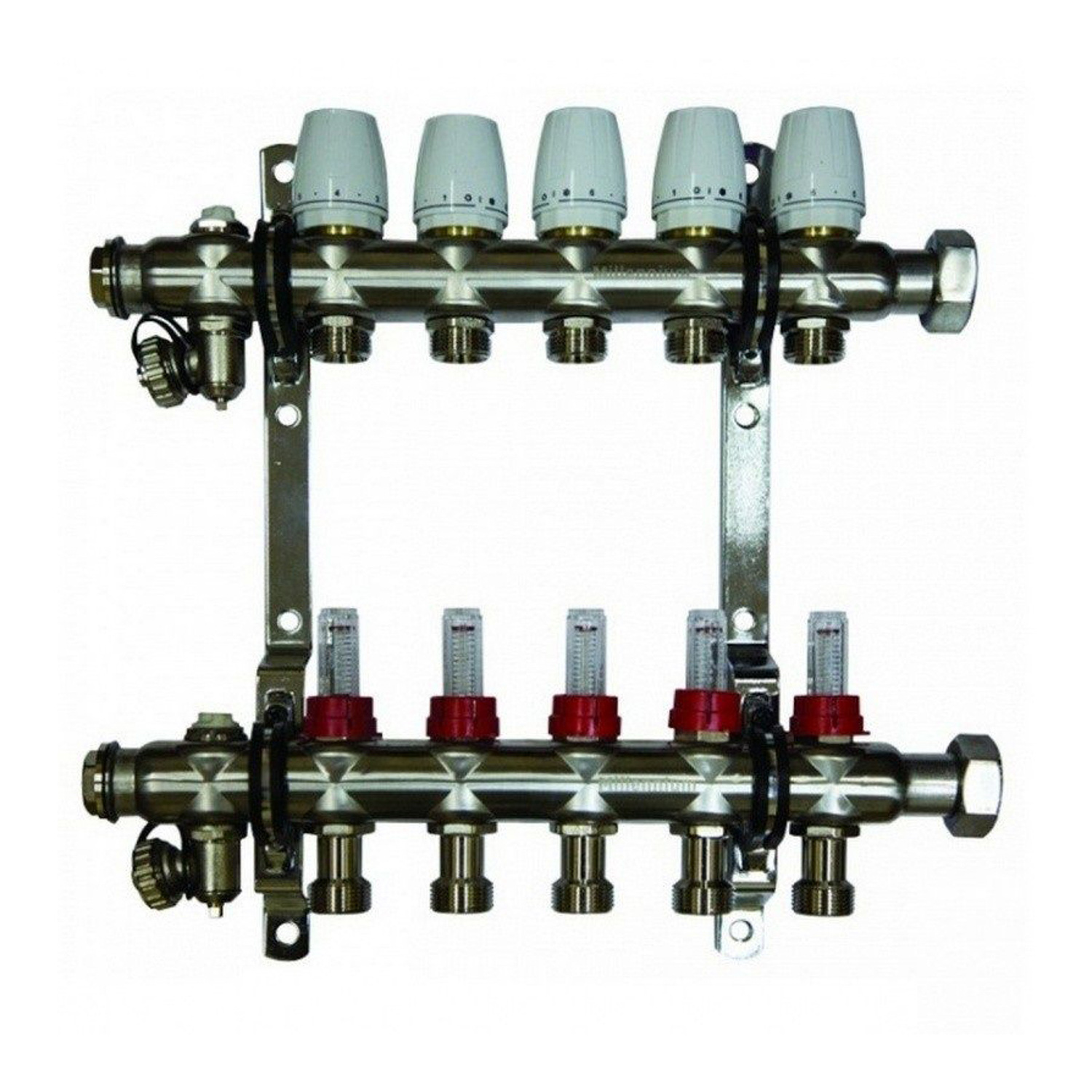 Коллекторная группа Millennium с расходомером, 5 выходов, с кранами