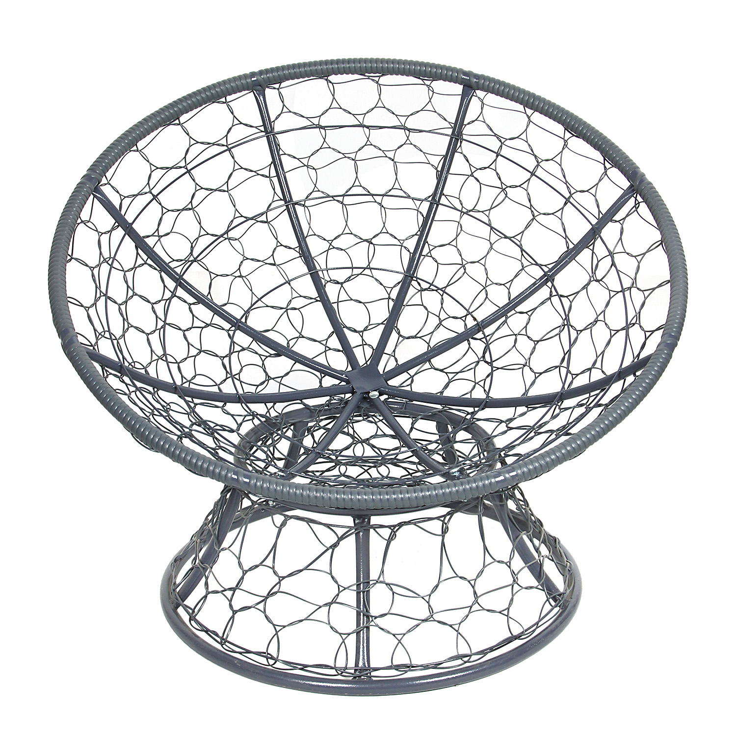 Кресло садовое "Папасан" цвет серый, подушка микс, d=97*97*75см, до 150кг М-групп *1