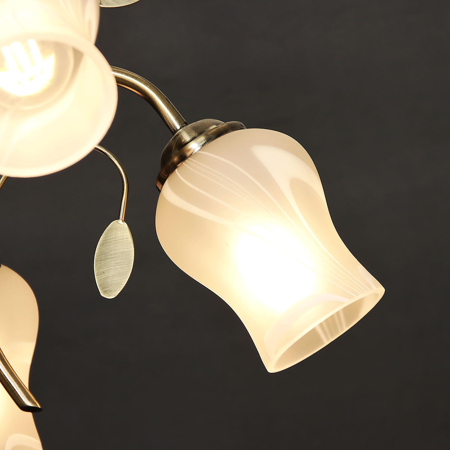 Люстра MW-Light, Е14, 5 ламп, 60 Вт, цвет античная бронза