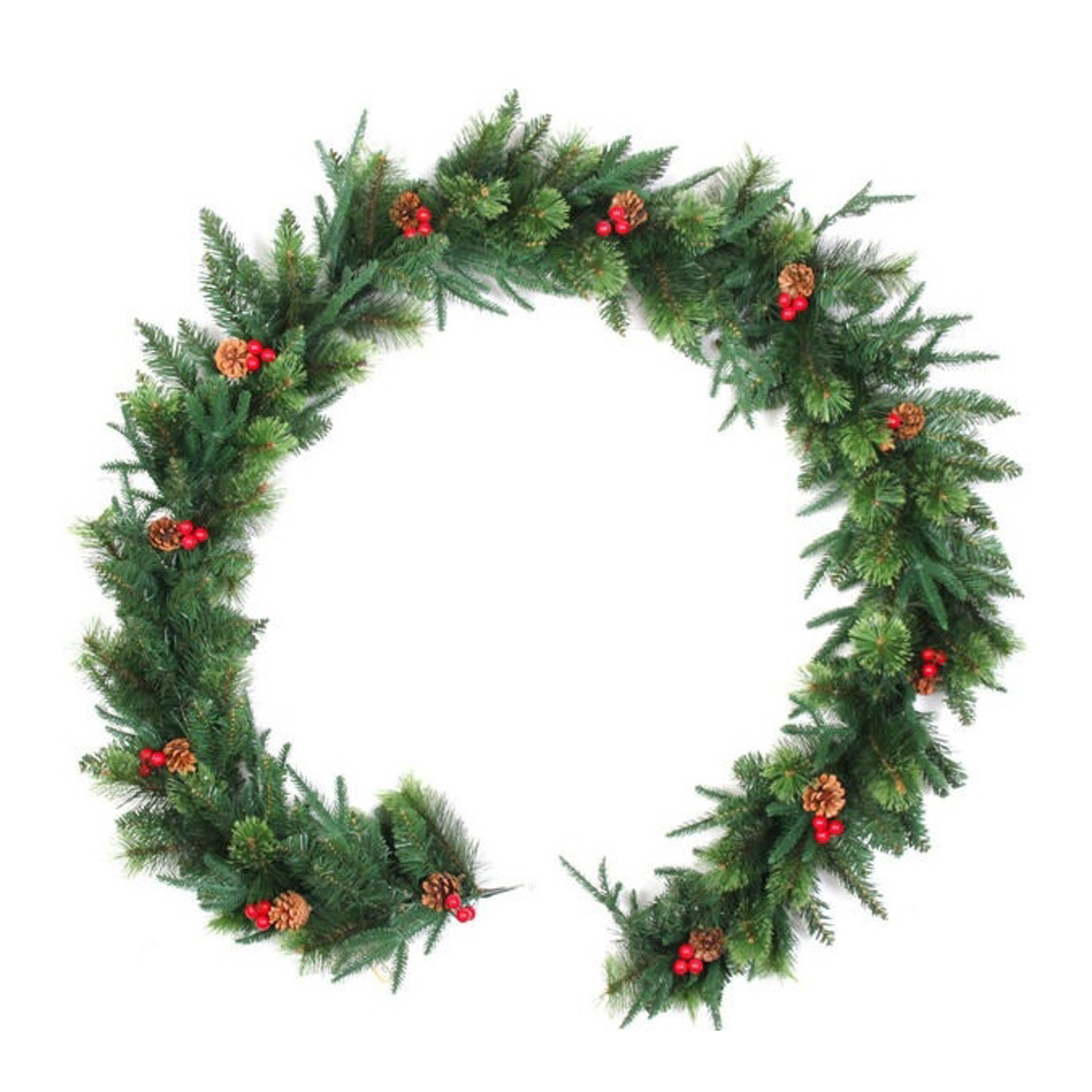 Гирлянда хвойная "Лесное чудо" 2,7 м d=35 см, ПВХ, литой ПВХ, леска, шишки, ягоды Гирлянда хвойная "Лесное чудо" 2,7 м d=35 см, ПВХ, литой ПВХ, леска, шишки, ягоды