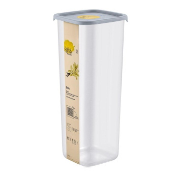 Банка для продуктов пластм. "Vanilla" 1,9л 105x105x265мм Трюфель SE168610025 "Sugar&Spice" *1/8 Банка для продуктов пластм. "Vanilla" 1,9л 105x105x265мм Трюфель SE168610025 "Sugar&Spice" *1/8