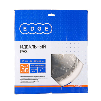 Диск пильный 300*50/32/30мм 36 зубьев по дереву (810010013) EDGE PATRIOT *1/10