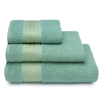 Полотенце махровое 50*90см Pirouette цв. 16-5919 зеленый 420гр/м2 ПТ-2601-5578 *5/20