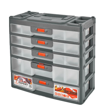 Органайзер д/хранения мелочей пластм. "Expert" 5 ярусов серо-свинцовый/оранжевый BR3798СРСВЦОР *1/3