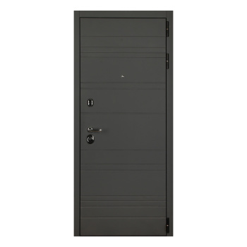 Дверь входная 2050х860х100 мм Дверной континент Новелло, правая, графит/белый