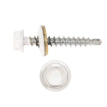 Саморезы кровельные BROZEX пакет 4,8*35 (10шт) RAL 9003 белый *10/100