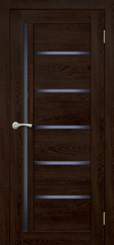 Дверное полотно остекленное BROZEX-WOOD Comfort-6, 2000х600х36 мм, кедр венге 3D