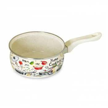 Кастрюля стальн. эмалир. "Гурман" 1,6л d160мм с Дл.ручкой, б/крышки 3138 ("МЕТРОТ" Сербия) *1/6