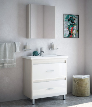 Тумба /Corozo/ "Ровена 80 Z2" лайн (выписывать раковину COMO 80/GRAND 80/STRIM 80 (Cersanit)   *1/3