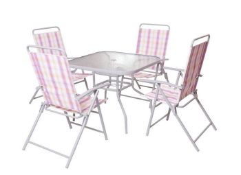 Набор дачной мебели "Анкона" (стол(стекло) + 4 стула) с586  *1/4