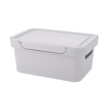 Контейнер д/хранения пластм. "Luxe" 4,6л 270х190х120мм св.Серый арт.43320543095 ("Бытпласт")*1/12