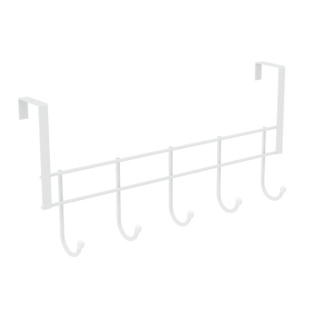 Вешалка надверная 5 крючков, шир.470мм Белый матовый ВНД5/Б ("Ника") *1/10