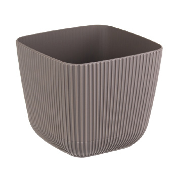 Кашпо пластм. "Пиканто" 1,8л 150х150мм h130мм с поддоном,с дрен.реш.Француз. сер.М3209 ("М-П")*1/12