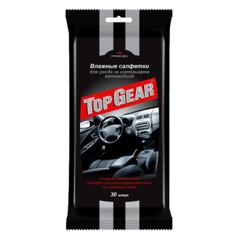 Салфетки влажные Top Gear №30 для салона автомобиля 48039*8/32