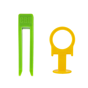 Система выравнивания плитки СВП набор Зажим "Кольцо" 40шт+Клин 40шт (арт.449-4040)