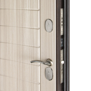 Дверь входная 2050х960х100 мм Дверной континент Комфорт 2, правая, медный антик/сандал светлый