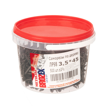 Саморезы по дереву BROZEX ВЕДРО 3,5*45 крупная резьба (500шт) *6