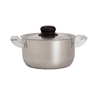 Кастрюля нерж. "АМЕТ" "Дачная" 1,0л d16см, выс.7,1см, d дна 13см Металл.кр. 1с812 (Аша) *1/6