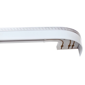 Карниз потолочный 3-рядный Белый/золото Лабиринт 5см 1,8м Магеллан *1/5 *