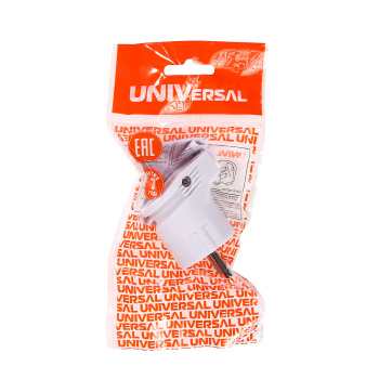 Вилка штепсельная  А105 белая угловая з/к 16А *10/30/300