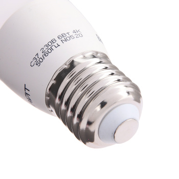 Лампа светодиодная ОНЛАЙТ, Е27, свеча C37, 6 Вт, 470 Лм, холодный белый свет