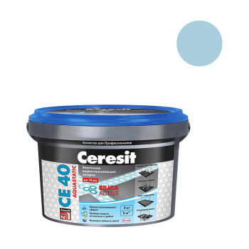 Затирка для швов Церезит CE 40, 2 кг, небесный