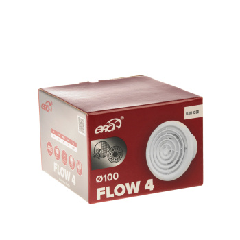 Вентилятор 100 FLOW 4 ВВ ERA (Ø100мм, с обратным клапаном, 107 м3/ч, Ø143мм) *1/24 Вентилятор 100 FLOW 4 ВВ ERA (Ø100мм, с обратным клапаном, 107 м3/ч, Ø143мм) *1/24