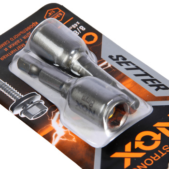 Ключ-насадка для кров.саморезов  8х48мм (2шт) магнитная 1/4" (558002) NUT SETTER *1/10/50/100