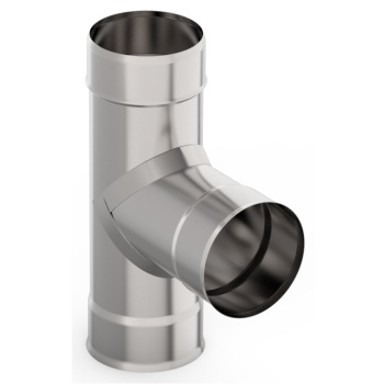 Тройник 90* d.115, нерж, 0,5мм *1